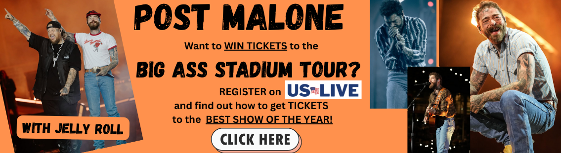 Post Malone , win Concert Tickets, Photos Instagram @Postmalone, Jelly Roll