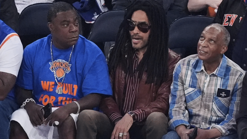 Lenny Kravitz at Knicks Game