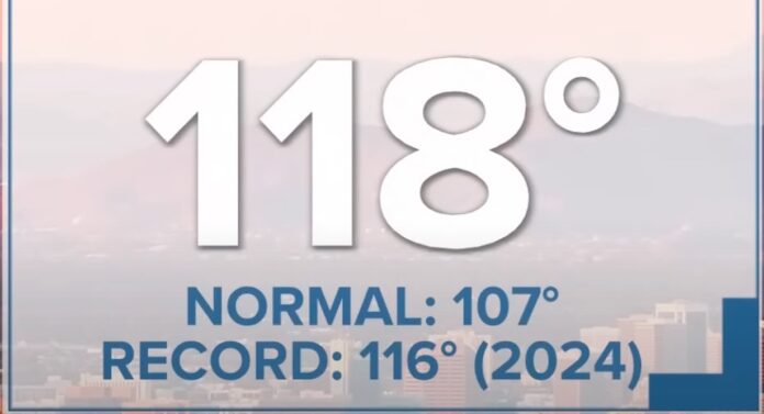 Arizona’s Heat Like Never Before, Phoenix Reaches 118 Degrees