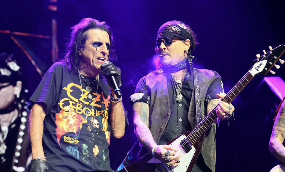 Johnny Depp and Alice Cooper