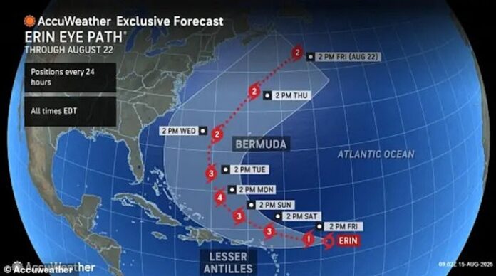 Deadly Hurricane Erin Gains Strength, U.S. East Coast On Alert