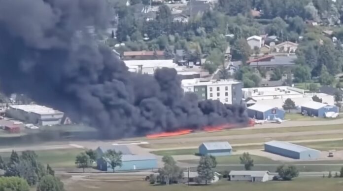 Plane Crashes Into Parked Aircraft During Airport Landing
