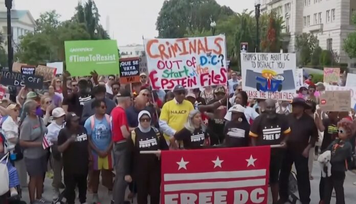 Mass Protests Across DC Streets as Federal Crackdown Begins