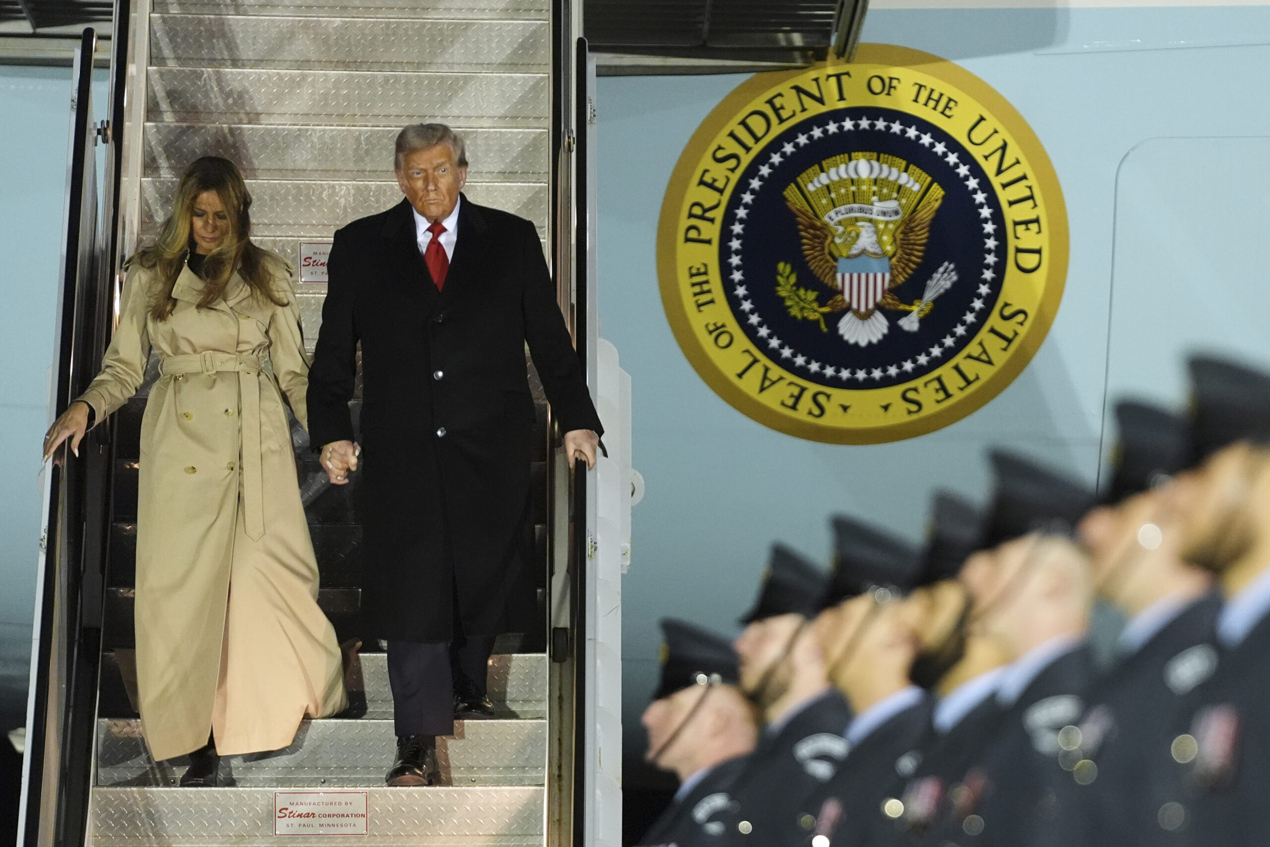 Trump Lands In UK For A Royal-Filled State Visit